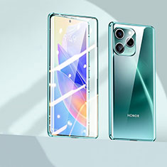 Custodia Lusso Alluminio Laterale Specchio 360 Gradi Cover P02 per Huawei Honor 60 SE 5G Verde