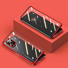 Custodia Lusso Alluminio Laterale Specchio 360 Gradi Cover P02 per Xiaomi Mix Fold 5G Rosso