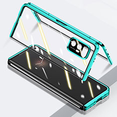 Custodia Lusso Alluminio Laterale Specchio 360 Gradi Cover P03 per Xiaomi Mix Fold 5G Verde
