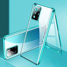 Custodia Lusso Alluminio Laterale Specchio 360 Gradi Cover P03 per Xiaomi Redmi Note 10 Pro 5G Verde