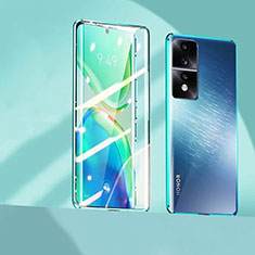 Custodia Lusso Alluminio Laterale Specchio 360 Gradi Cover per Huawei Honor 80 GT 5G Verde