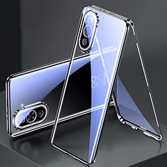 Custodia Lusso Alluminio Laterale Specchio 360 Gradi Cover per Huawei Nova 10 Nero