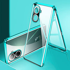 Custodia Lusso Alluminio Laterale Specchio 360 Gradi Cover per Huawei Nova 10 SE Verde