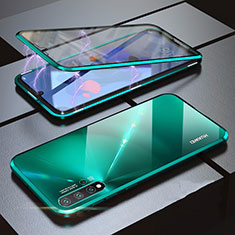 Custodia Lusso Alluminio Laterale Specchio 360 Gradi Cover per Huawei Nova 5 Verde