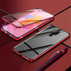 Custodia Lusso Alluminio Laterale Specchio 360 Gradi Cover per Huawei Nova 5i Pro Rosso