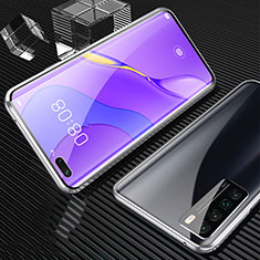 Custodia Lusso Alluminio Laterale Specchio 360 Gradi Cover per Huawei Nova 7 Pro 5G Argento