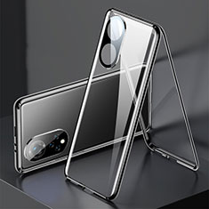 Custodia Lusso Alluminio Laterale Specchio 360 Gradi Cover per Huawei Nova 9 Nero