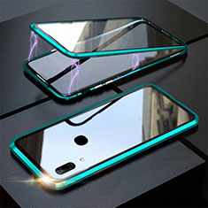 Custodia Lusso Alluminio Laterale Specchio 360 Gradi Cover per Huawei P Smart Z Verde