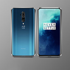 Custodia Lusso Alluminio Laterale Specchio 360 Gradi Cover per OnePlus 7T Pro 5G Argento