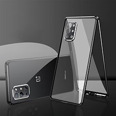 Custodia Lusso Alluminio Laterale Specchio 360 Gradi Cover per OnePlus 9R 5G Nero