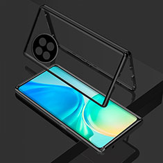 Custodia Lusso Alluminio Laterale Specchio 360 Gradi Cover per OnePlus Ace 2 5G Nero