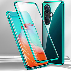 Custodia Lusso Alluminio Laterale Specchio 360 Gradi Cover per Oppo K11 5G Verde