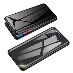 Custodia Lusso Alluminio Laterale Specchio 360 Gradi Cover per Samsung Galaxy M30s Nero