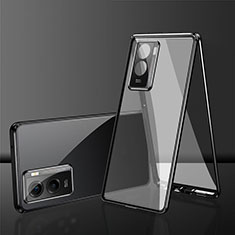 Custodia Lusso Alluminio Laterale Specchio 360 Gradi Cover per Vivo iQOO Z7i 5G Nero