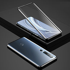 Custodia Lusso Alluminio Laterale Specchio 360 Gradi Cover per Xiaomi Mi 10 Pro Nero