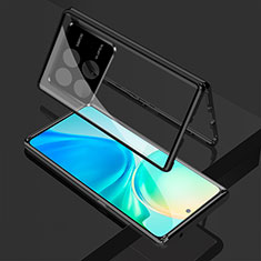 Custodia Lusso Alluminio Laterale Specchio 360 Gradi Cover per Xiaomi Redmi K70 5G Nero