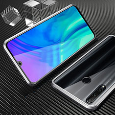 Custodia Lusso Alluminio Laterale Specchio 360 Gradi Cover T01 per Huawei Honor 10i Argento