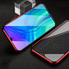 Custodia Lusso Alluminio Laterale Specchio 360 Gradi Cover T01 per Huawei Honor 10i Rosso