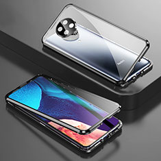 Custodia Lusso Alluminio Laterale Specchio 360 Gradi Cover T01 per Xiaomi Poco F2 Pro Nero
