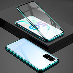 Custodia Lusso Alluminio Laterale Specchio 360 Gradi Cover T02 per Samsung Galaxy S20 Plus 5G Verde