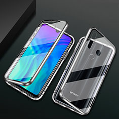 Custodia Lusso Alluminio Laterale Specchio 360 Gradi Cover T04 per Huawei Honor 10i Argento