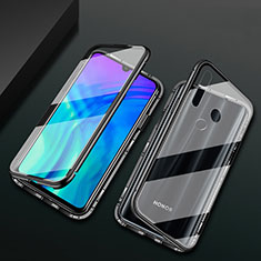 Custodia Lusso Alluminio Laterale Specchio 360 Gradi Cover T04 per Huawei Honor 10i Nero