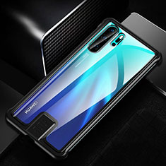 Custodia Lusso Alluminio Laterale Specchio 360 Gradi Cover T04 per Huawei P30 Pro Nero