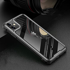 Custodia Lusso Alluminio Laterale Specchio 360 Gradi Cover T05 per Apple iPhone 11 Argento