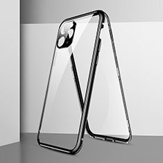 Custodia Lusso Alluminio Laterale Specchio 360 Gradi Cover T05 per Apple iPhone 11 Pro Nero