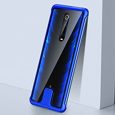 Custodia Lusso Alluminio Laterale Specchio 360 Gradi Cover T05 per Xiaomi Mi 9T Pro Blu