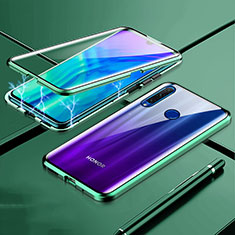 Custodia Lusso Alluminio Laterale Specchio 360 Gradi Cover T07 per Huawei Honor 10i Verde