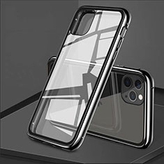 Custodia Lusso Alluminio Laterale Specchio 360 Gradi Cover T10 per Apple iPhone 11 Pro Max Nero