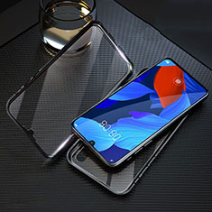 Custodia Lusso Alluminio Laterale Specchio 360 Gradi Cover T11 per Huawei Nova 5 Pro Nero