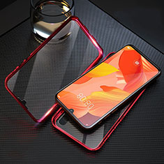 Custodia Lusso Alluminio Laterale Specchio 360 Gradi Cover T11 per Huawei Nova 5 Rosso