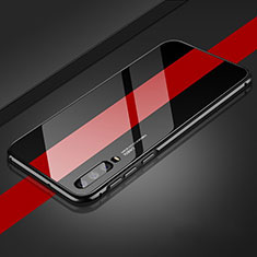 Custodia Lusso Alluminio Laterale Specchio 360 Gradi Cover T14 per Huawei P30 Rosso e Nero