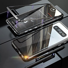 Custodia Lusso Alluminio Laterale Specchio Cover A01 per Samsung Galaxy S10 Plus Nero