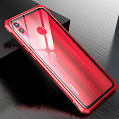 Custodia Lusso Alluminio Laterale Specchio Cover M01 per Huawei Honor 8X Rosso