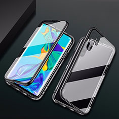 Custodia Lusso Alluminio Laterale Specchio Cover M02 per Huawei P30 Pro New Edition Nero