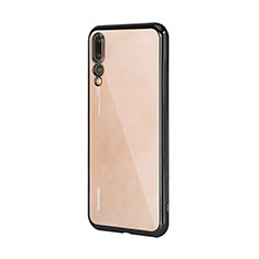 Custodia Lusso Alluminio Laterale Specchio Cover M04 per Huawei P20 Pro Nero