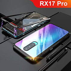 Custodia Lusso Alluminio Laterale Specchio Cover per Oppo RX17 Pro Nero