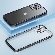 Custodia Lusso Metallo Laterale e Plastica Cover Bling-Bling LF1 per Apple iPhone 14 Nero