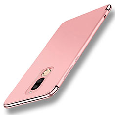 Custodia Lusso Metallo Laterale e Plastica Cover con Anello Supporto A01 per Huawei G10 Oro Rosa