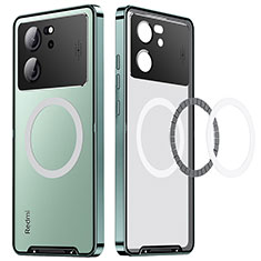 Custodia Lusso Metallo Laterale e Plastica Cover con Mag-Safe Magnetic LK3 per Xiaomi Redmi K60 Ultra 5G Verde