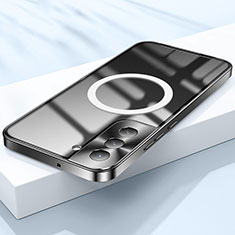Custodia Lusso Metallo Laterale e Plastica Cover con Mag-Safe Magnetic per Samsung Galaxy S22 5G Nero