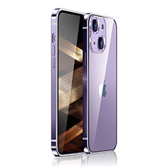 Custodia Lusso Metallo Laterale e Plastica Cover JB1 per Apple iPhone 15 Viola