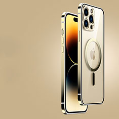 Custodia Lusso Metallo Laterale e Plastica Cover JB2 per Apple iPhone 15 Pro Oro