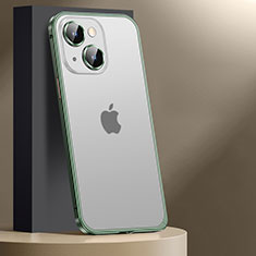 Custodia Lusso Metallo Laterale e Plastica Cover JL2 per Apple iPhone 14 Plus Verde