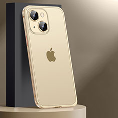 Custodia Lusso Metallo Laterale e Plastica Cover JL2 per Apple iPhone 15 Plus Oro