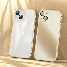 Custodia Lusso Metallo Laterale e Plastica Cover LF1 per Apple iPhone 14 Oro