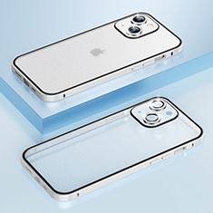 Custodia Lusso Metallo Laterale e Plastica Cover LF3 per Apple iPhone 15 Argento